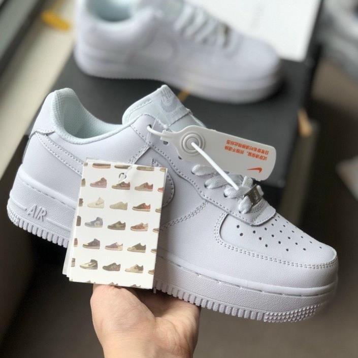 Giày thể thao AF1 Trắng, Giày sneaker air force 1 trắng full nam nữ siêu hot dễ phối đồ tặng FullBox