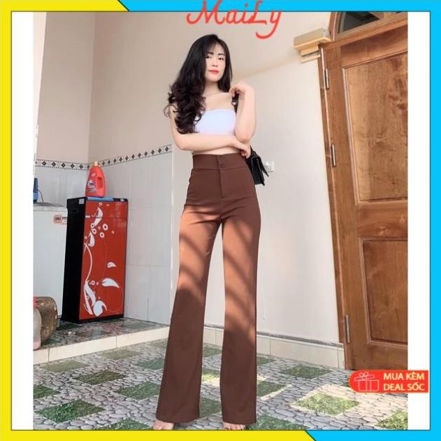 Quần tây ống loe lưng cao - Quần tây nữ ống loe vải tuyết mưa Siêu tôn dáng, mặc là mê | BigBuy360 - bigbuy360.vn