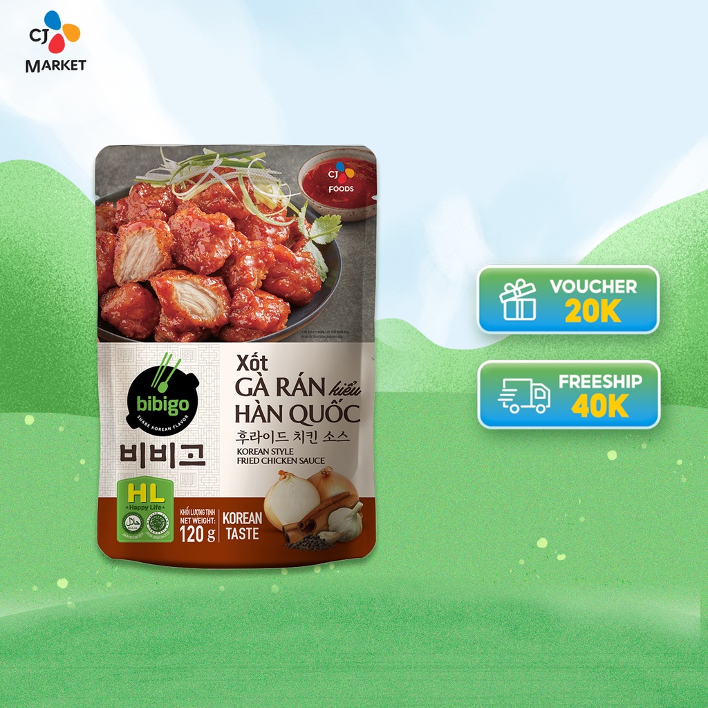 Xốt Gà Rán Hàn Quốc Bibigo Gói 120g