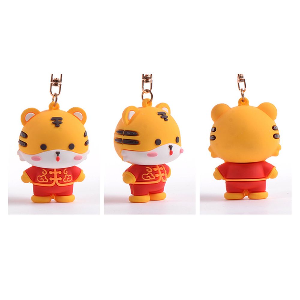 Móc khóa PVC thiết kế kiểu con hổ mừng năm mới phong cách Trung Hoa