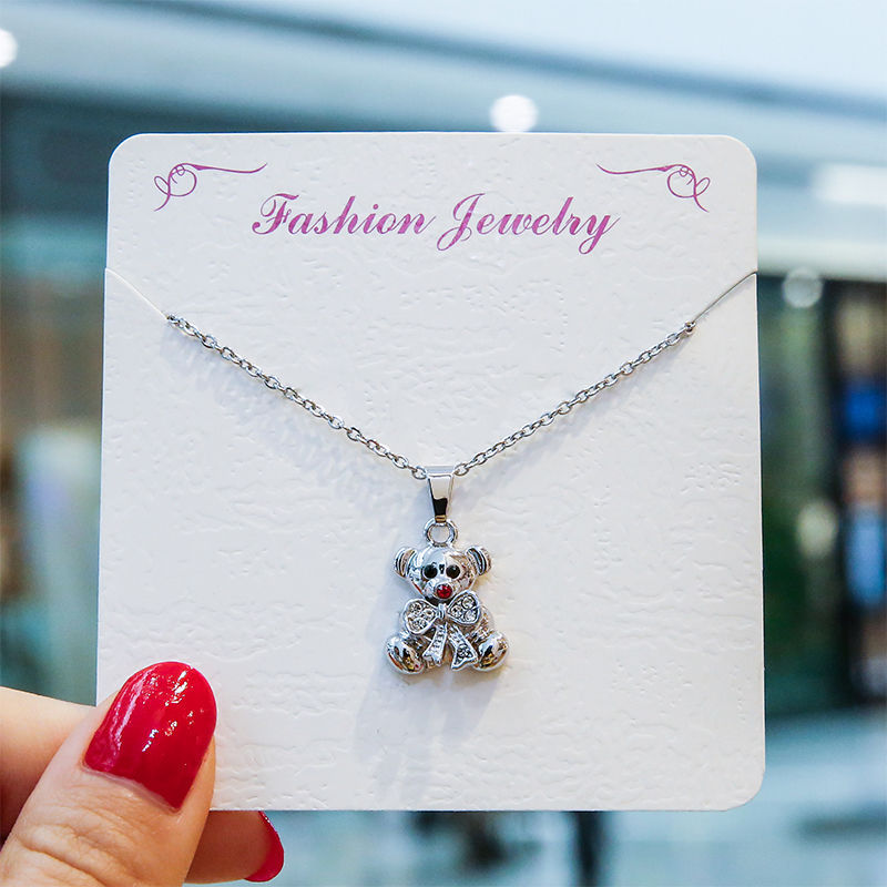 Vòng cổ Mặt Bông Tuyết / Gấu / Thiên Nga / Thiên Nga / Thiên Nga / Hươu Màu Đen Thời Trang Cho Nữ 2021