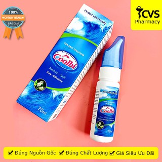 Dung dịch nước muối biển Coolbi - Xịt mũi họng dành cho người bị nghẹt mũi, ngăn ngừa hôi miệng, sâu răng - cvspharmacy