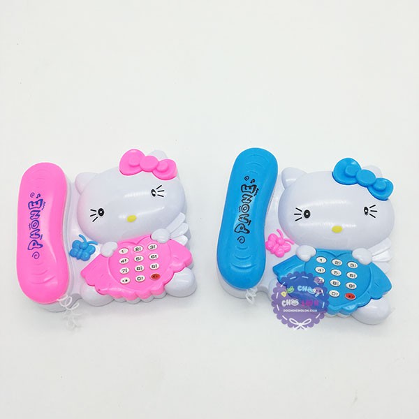 Đồ chơi điện thoại bàn mèo Kitty dùng pin có đèn nhạc 988-2A