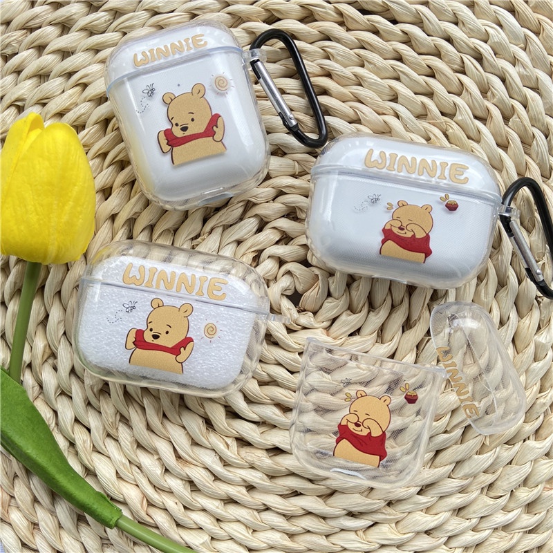 Ốp Bảo Vệ Hộp Đựng Tai Nghe Airpods 1/2 Hình Gấu Pooh Xinh Xắn