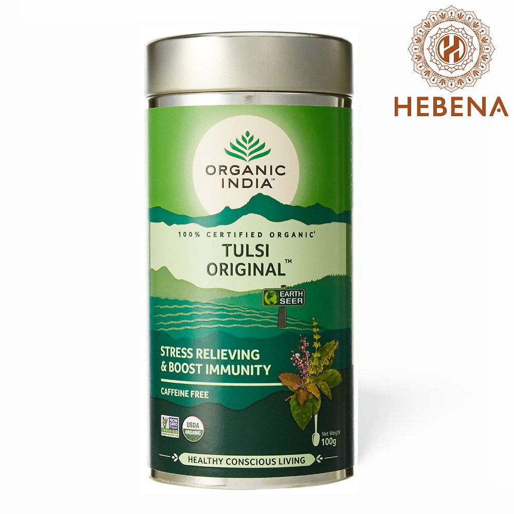 Trà tulsi giảm stress - Organic India Tulsi Original - hebenastore