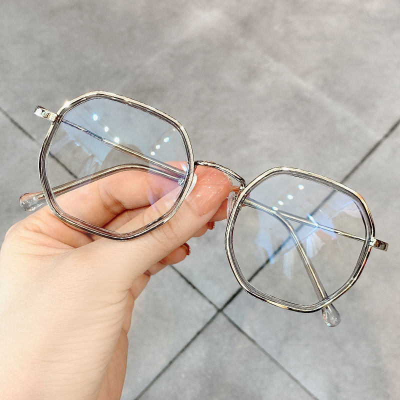 kính cận có độ -1.0~6.0 /Kính cận chống tia sáng xanh phong cách hàn quốc cho nữ/gọng kính cận kim loại gọng vuông/kính thời trang nam nữ