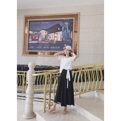 Set Trang Phục ULZZANG Áo Thun Buộc Lệch + Váy Dài - Set Rời - Đủ Size | BigBuy360 - bigbuy360.vn