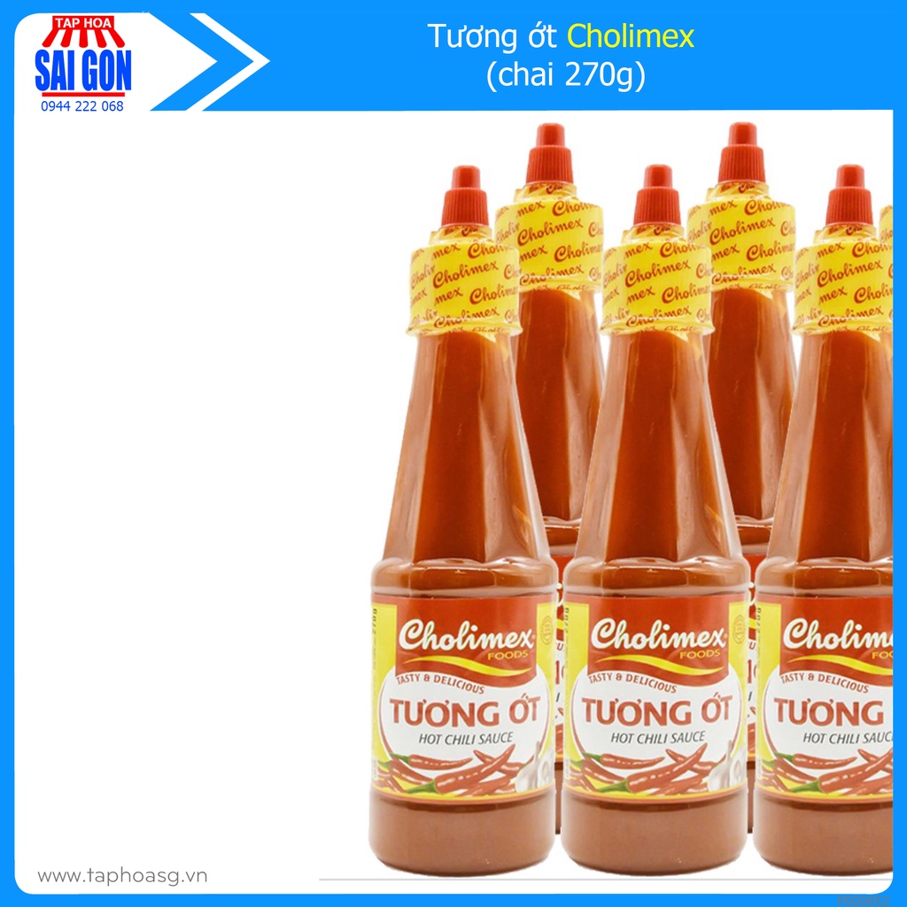 Tương ớt Cholimex chai 270g với vị cay tự nhiên giúp mòn ăn đậm đà ấn tượng