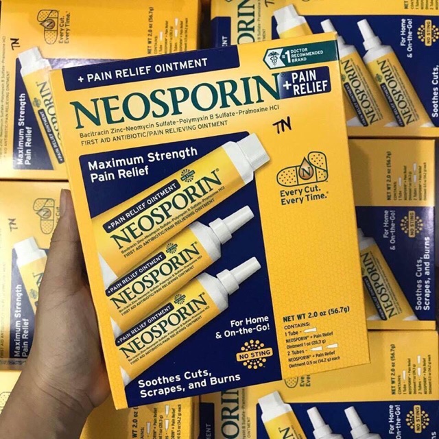 NEOSPORIN - thuốc mỡ số 1 về da, giúp làm lành vết thương bỏng và chống sẹo hiệu quả, vết côn trùng cắn