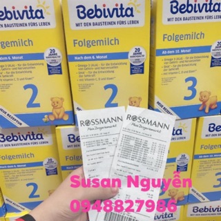 Sữa bebivita nội địa đức số 1, số 2, số 3, số 1+, số 2+. hộp 500g