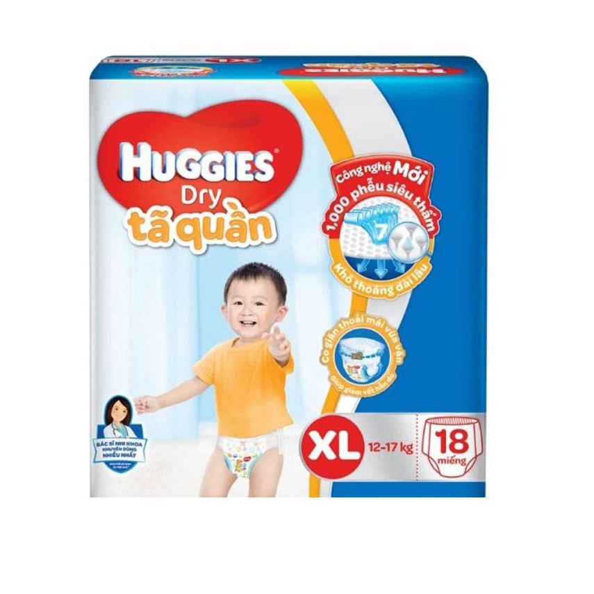 Tã quần Huggies size XL – 18 miếng (12-17kg)