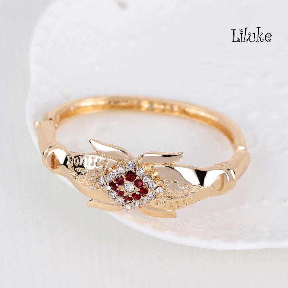 Bộ Trang Sức Hình Hoa Đính Đá Sang Trọng