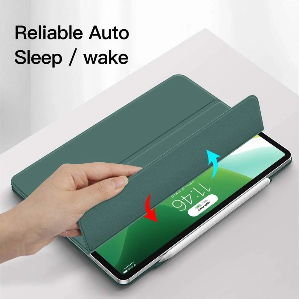 Ốp da có nắp gập từ tính tự động tắt mở màn hình thông minh cho ipad pro 11 2021 2020 2018 pro 12.9 air 4 10.9 ốp
