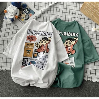 Áo thun tay lỡ form rộng, Áo phông tay lỡ SHIN NICE dáng thụng, áo phông form rộng Unisex