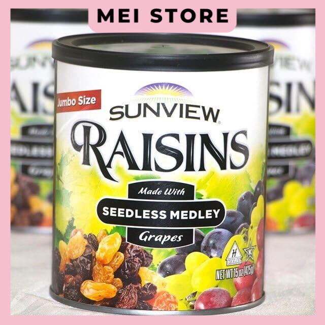 Nho Khô Sunview Raisins Vị Hỗn Hợp 425g - Chính Hãng Mỹ
