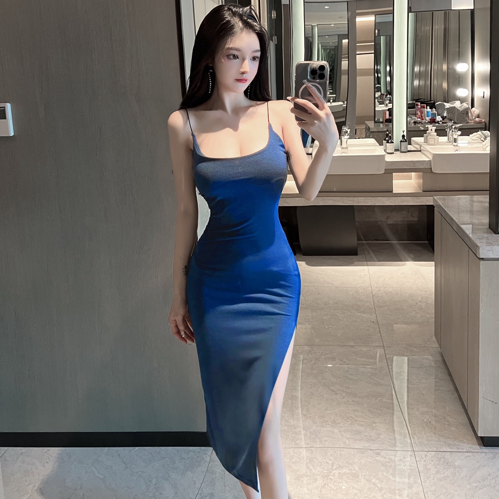Đầm hai dây PERTY phong cách Hàn Quốc gợi cảm thời trang mùa hè cho nữ