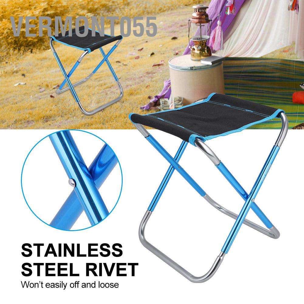 Có thể bán buôn Ghế câu cá ngoài trời nhẹ Gấp di động Cắm trại dã ngoại có thể gập lại với túi Vermont055 Hàng giao ngay