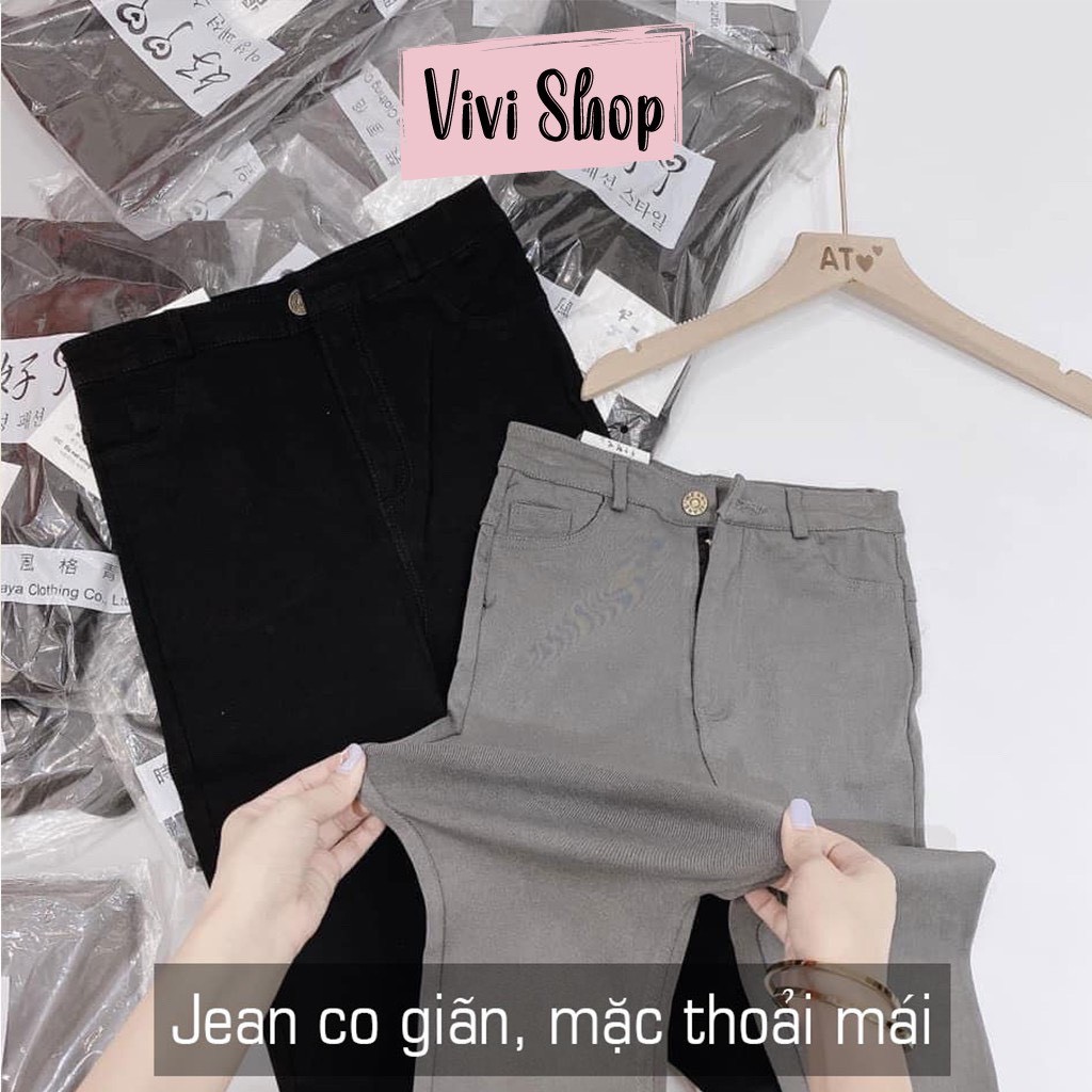 Quần jean giấy rách gối  BIGSIZE  Quần skinny cạp cao, co giãn 4 chiều đi học, đi làm, đi tập gym