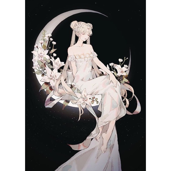 Set tranh đính đá 5d hình cô gái hoạt hình trang trí độc đáo DIY