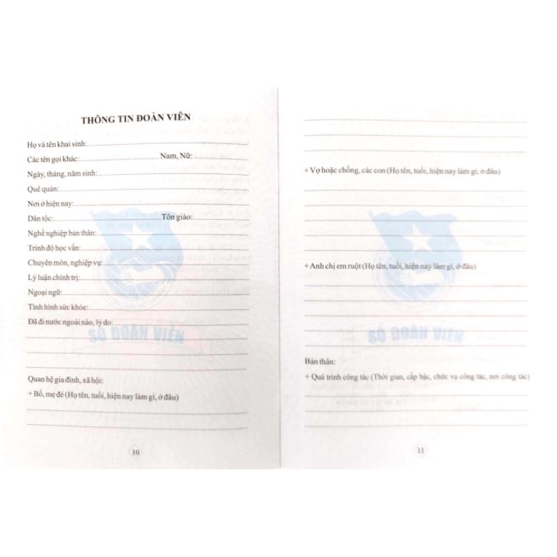 Sổ Đoàn Viên, màu hồng, , GIÁ BÌA 10.000đ, mẫu mới 2023