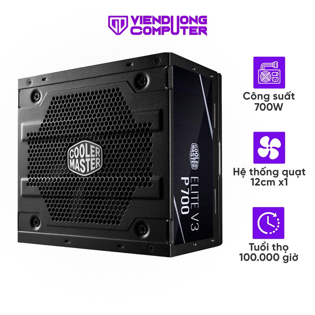 Nguồn máy tính Cooler Master Elite V3 230V PC700 700W màu đen bảo hành 36 tháng Viễn Dương Computer