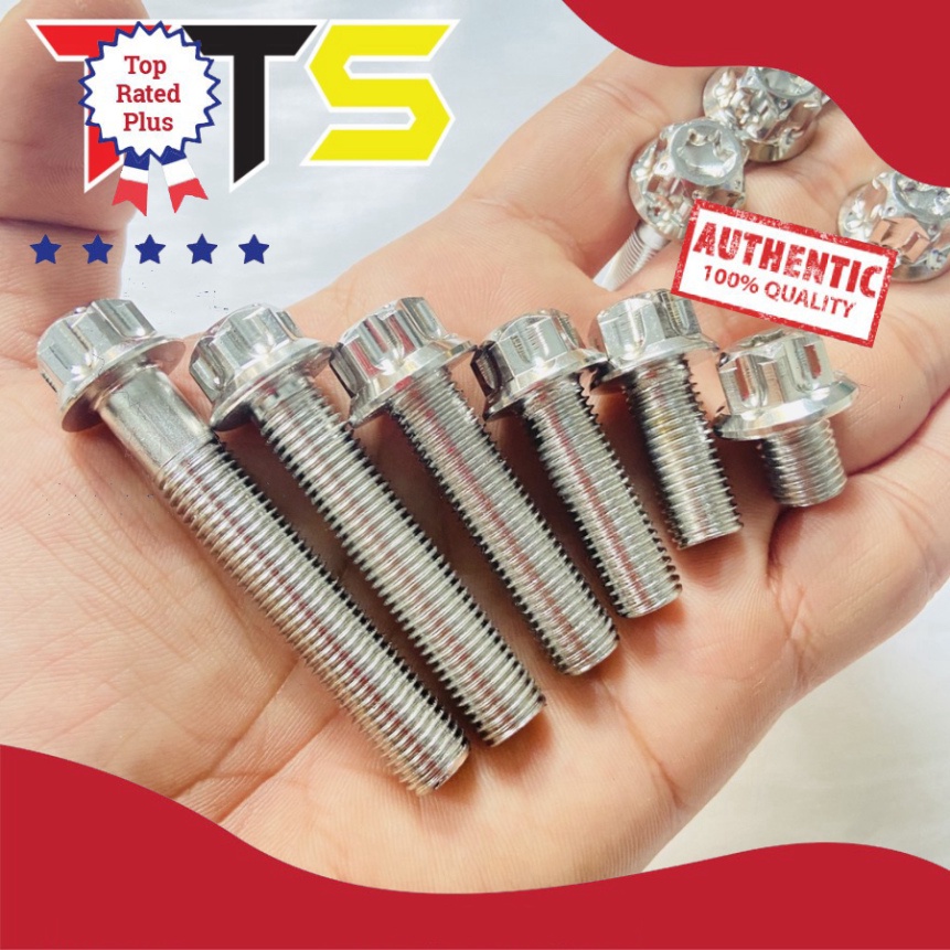 Ốc SALAYA 10LY trụ bông full size lắp chân gương, heo dầu, chân phuộc, treo pô xe số