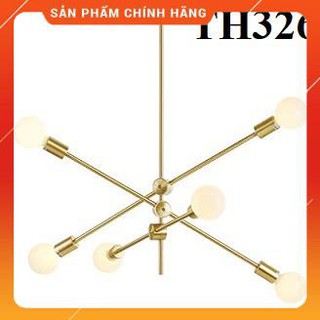 Đèn thả mạ đồng 6 bóng Simple TH326