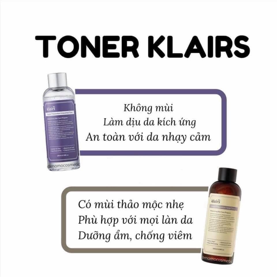 [ MẪU MỚI ] Nước cân bằng Klairs Supple Preparation Toner 180ml