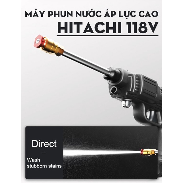 Máy xịt rửa xe áp lực cao dùng pin, vòi xịt nước mini  không dây pin lithium cực mạnh