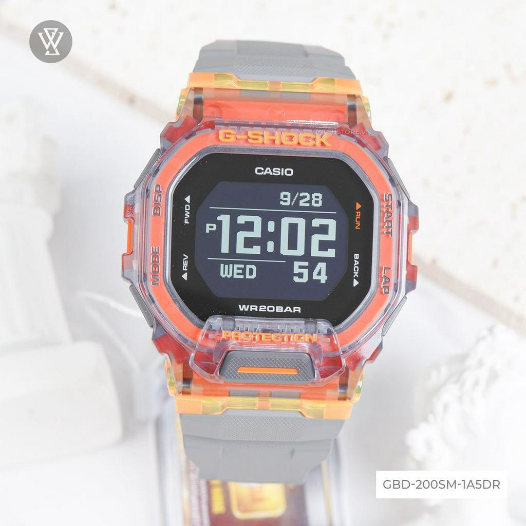 Đồng Hồ Điện Tử Nam Casio G-Shock WATCHSTORE GBD-200SM-1A5DR Thiết Kế Mặt Kính Khoáng 46mm Phong Cách Trẻ Trung