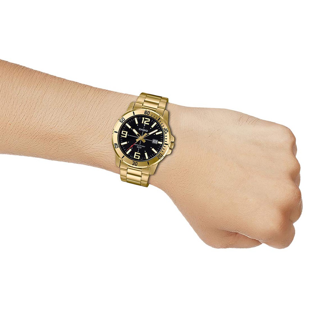 Đồng hồ nam dây kim loại Casio MTP-VD01G-1BVUDF chính hãng