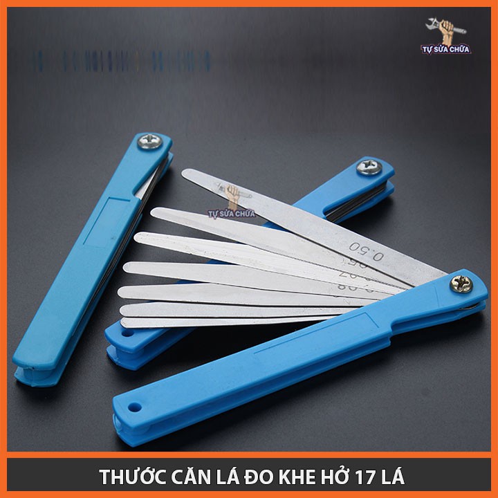 Thước đo khe hở 17 lá 0.02-1mm loại xịn, Dưỡng đo độ dày, Thước căn lá