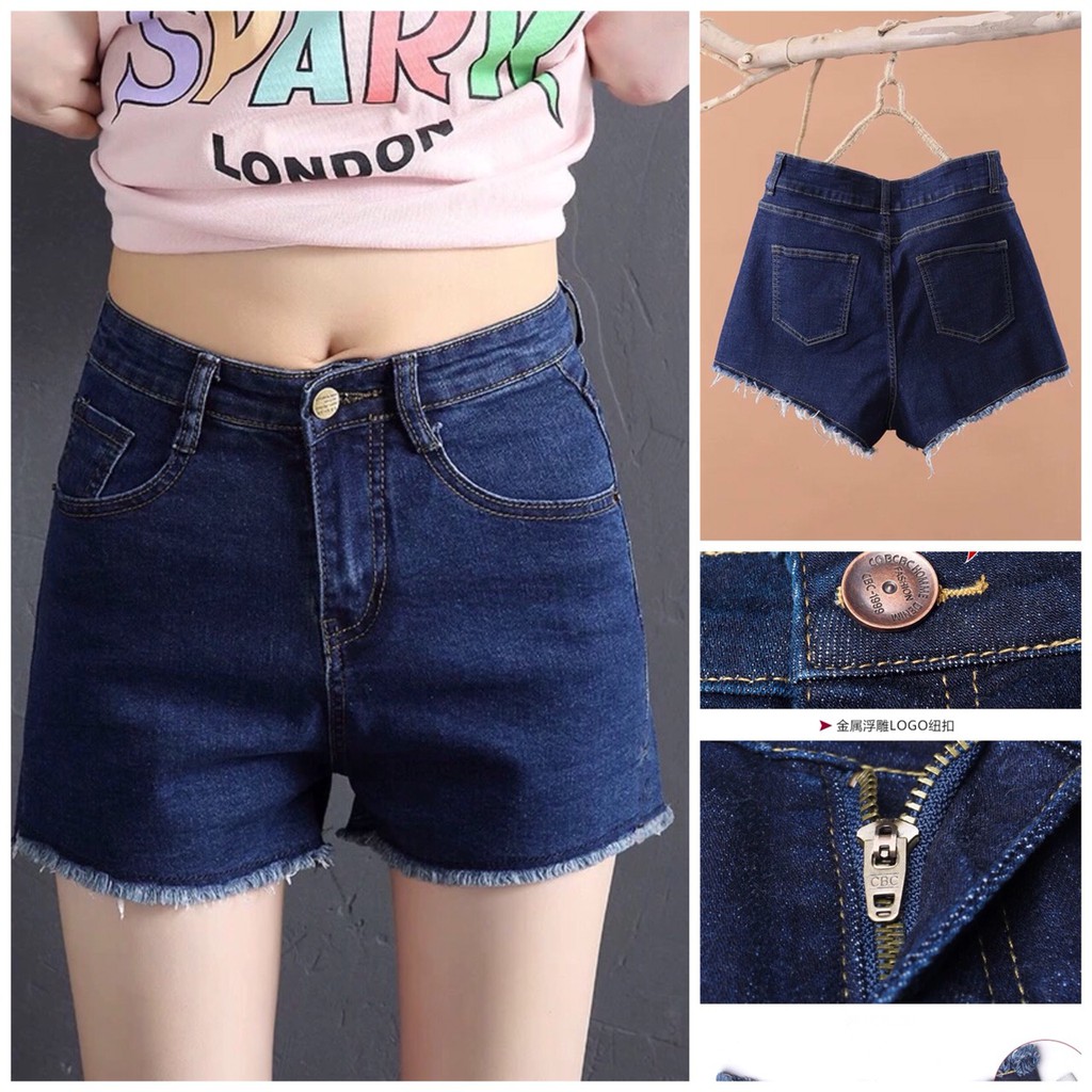 Quần shorts jean nữ co giãn cao cấp size từ 25-35