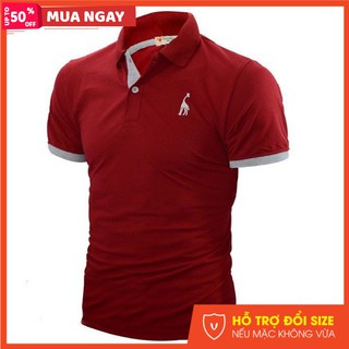 Áo thun nũ cổ bẻ thêu hươu xuất khẩu