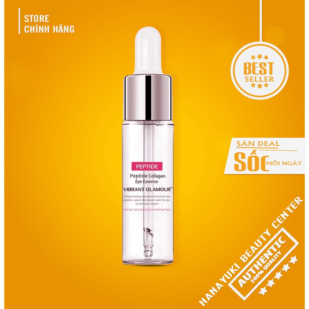 Serum mắt nâng tone giảm quầng thâm mắt chống lão hoá tan bọng mắt Vibrant Glamour Peptide Collagen 15ml- Hanayuki Asia