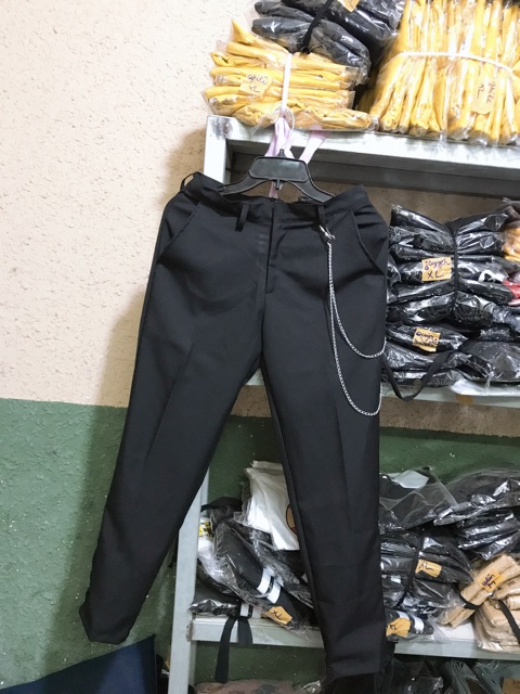 Baggy Lưng Tây Unisex Đen,Xám ( Kèm chain ) | BigBuy360 - bigbuy360.vn