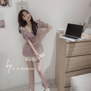 Váy dạ viền bèo hot ( ảnh thật , video )
