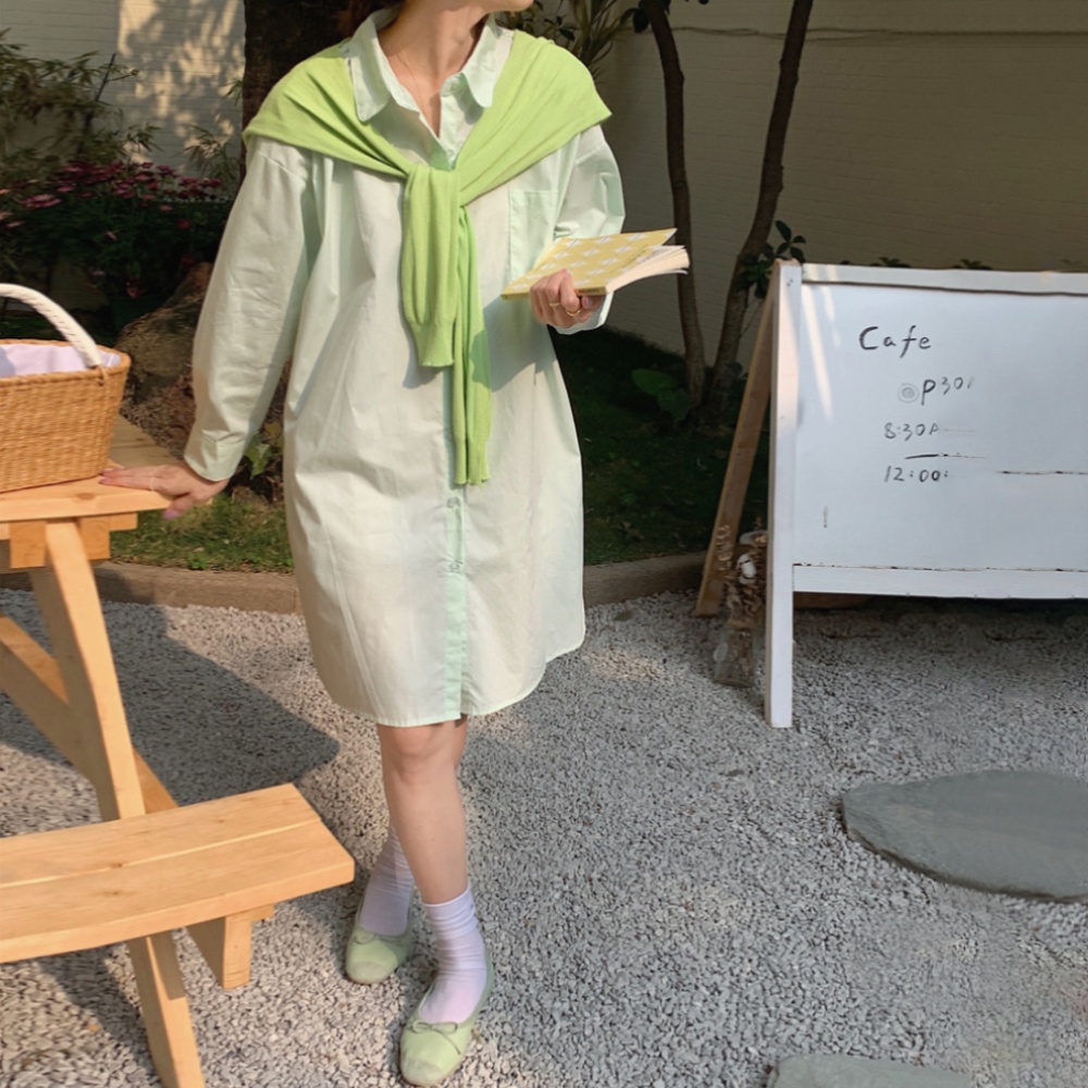 SUXI Áo Sơ Mi Cotton Tay Dài Dáng Rộng Chống Nắng Phong Cách Hàn Quốc Thời Trang Cho Nữ