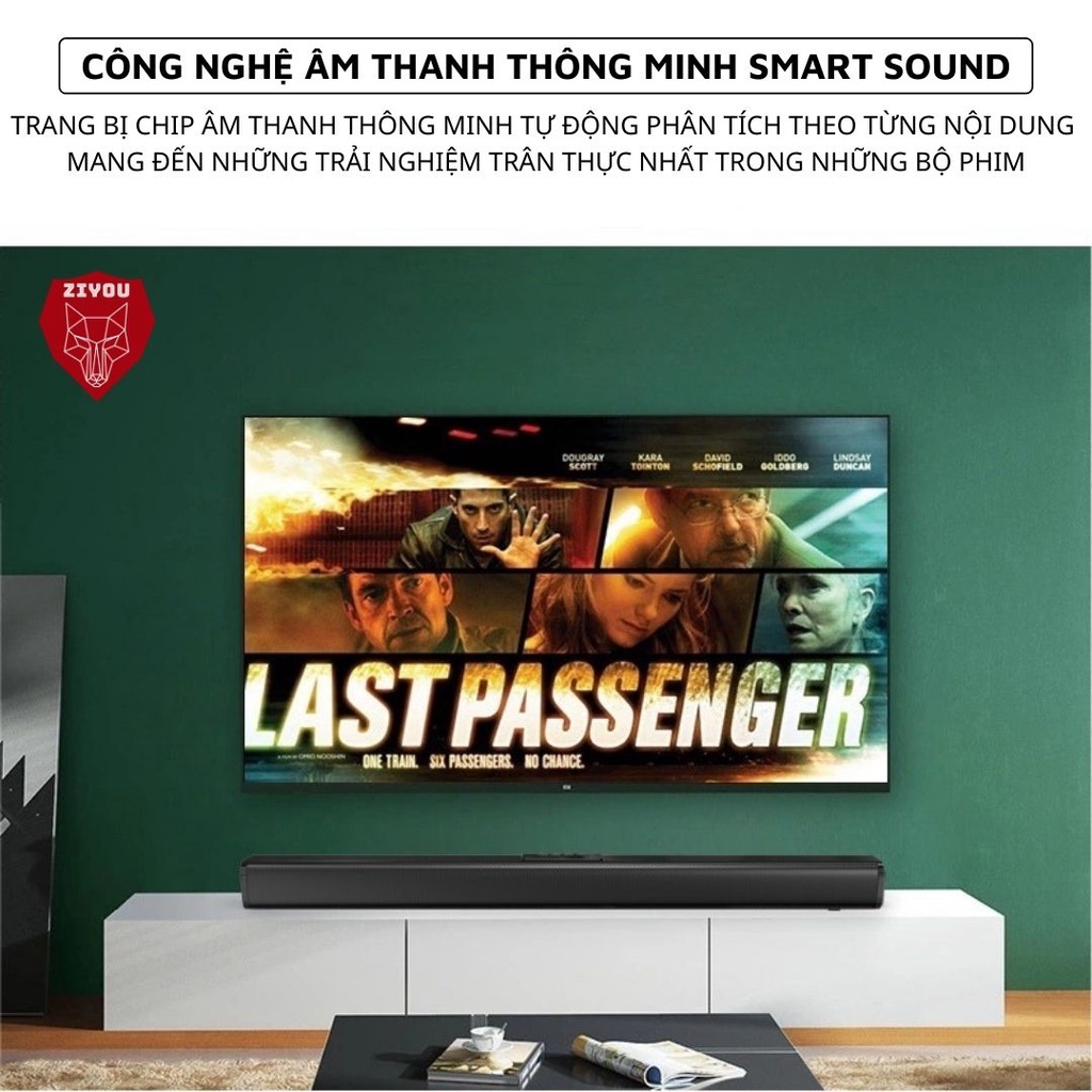 Loa Soundbar ZIYOU Âm Thanh Vòm Sống Động 8D Max Bluetooth 5.0 Hiệu Ứng Rạp Chiếu Phim Super Bass Nghe Nhạc Siêu Hay