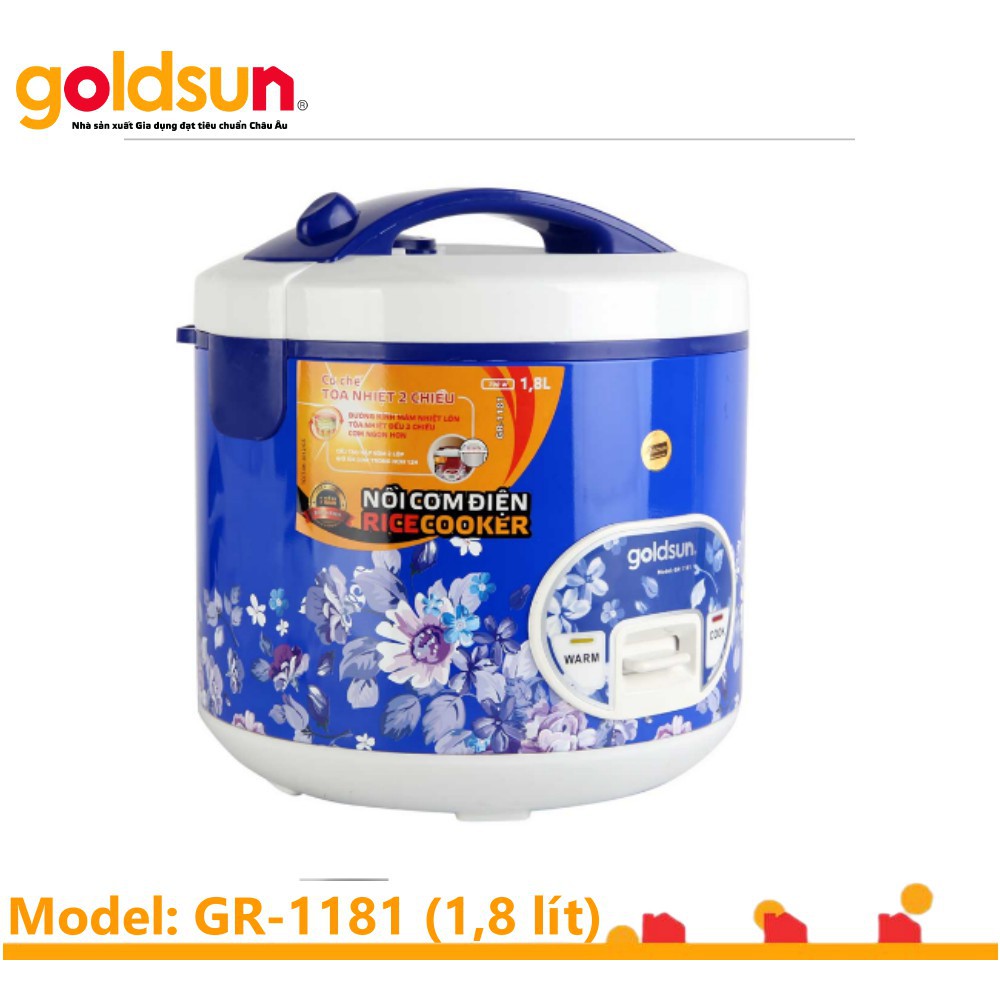 NỒI CƠM ĐIỆN CƠ 1.8L GOLDSUN GR-1181(DB)