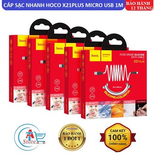 Cáp sạc nhanh micro usb hoco x21 plus 1m chính hãng