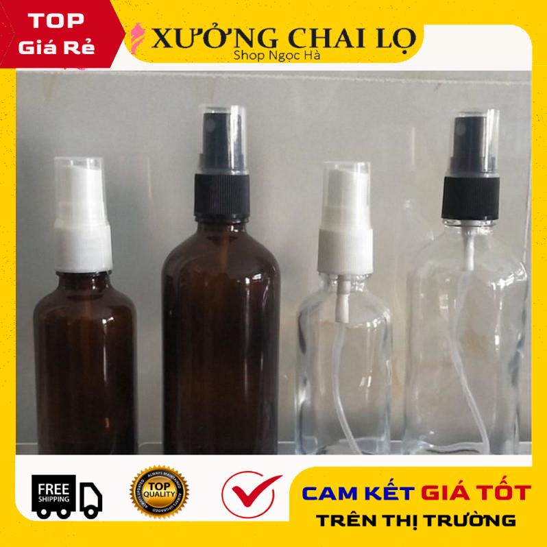 Chai Xịt Phun Sương ❤ GIÁ RẺ NHẤT ❤ [5ml,10ml,15ml,20ml,30ml,50ml,100ml] Chai xịt phun sương thủy tinh chiết nước hoa