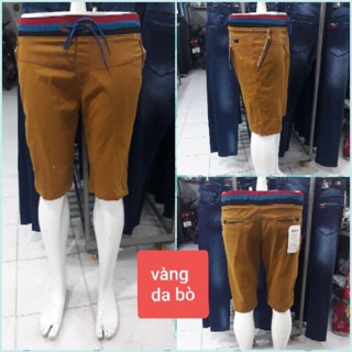 Quần sọt nam kaki lưng thun