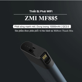 Bộ phát wifi kiêm sạc dự phòng từ SIM 3G/4G XIAOMI MF885 - 10.000mAh - Bản nâng cấp của Xiaomi MF855