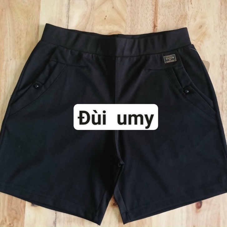 Quần Đùi Nữ Mặc Nhà Chất Vải Kaki Thun Mềm Mát Co Giãn Thoải Mái