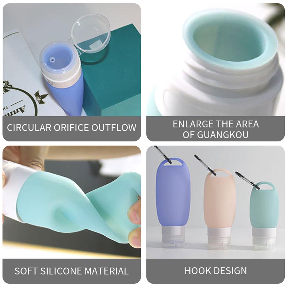 Bộ Chai Chiết Dầu Gội Bằng Silicone Chống Rò Rỉ Tiện Dụng