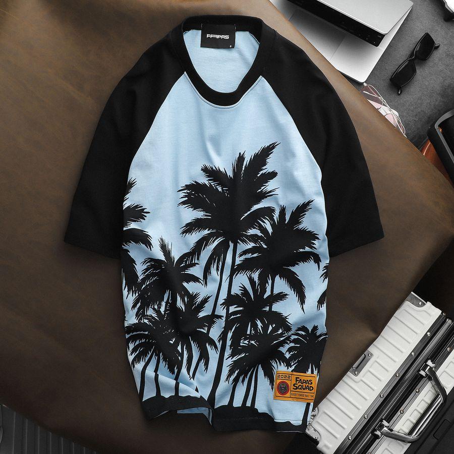 Áo Thun Nam Palm Họa Tiết In Bóng Dừa Chất Vải Cotton Mềm Mịn Thấm Hút Tốt Form Regular - FAPAS