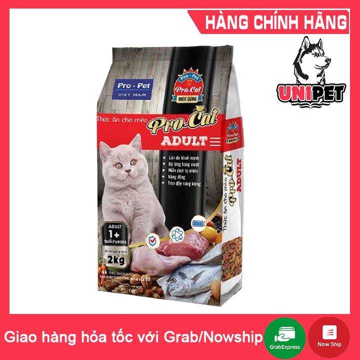Hạt cho mèo lớn PRO CAT 2KG Việt Nam