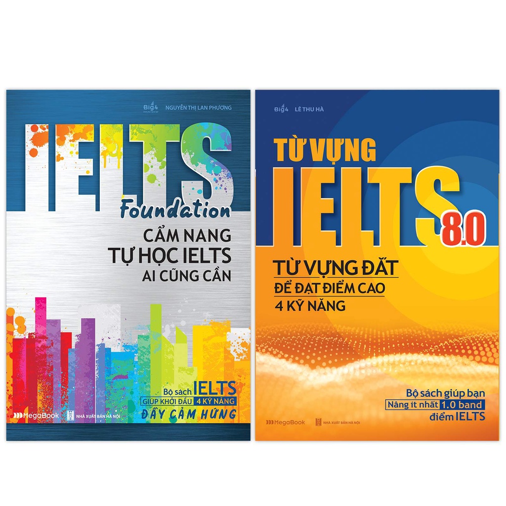 Sách Combo Cẩm Nang Tự Học IELTS Foundation Và Từ Vựng IELTS 8.0