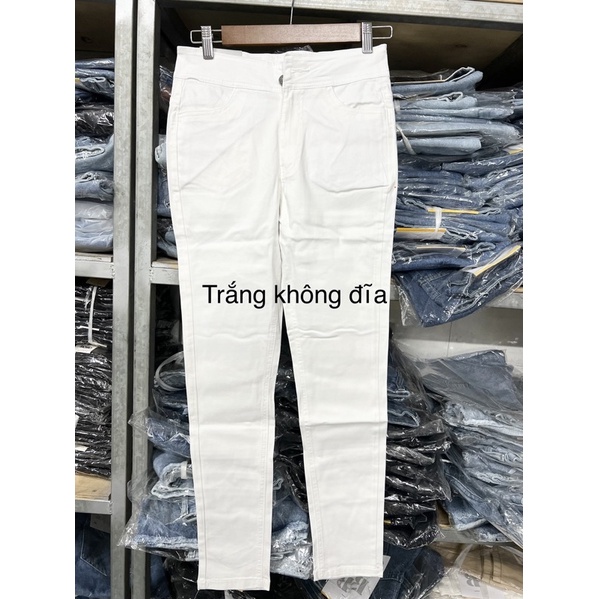 QUẦN KAKI THUN NỮ CO GIÃN MẠNH CÓ SIZE LỚN TRẮNG ĐEN